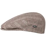 Lipodo Gorra con Cuadros Devron Hombre - Made in Italy de algodón Gorro Ivy Visera, Forro Primavera/Verano - 61 cm Beige