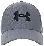 Under Armour UA Blitzing 3.0 Gorra para Hombre, Gorra con Visera Transpirable, cómoda Gorra Deportiva para Hombre con Banda de transpiración, Graphite/Black/Black (040), M/L