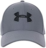 Under Armour UA Blitzing 3.0 Gorra para Hombre, Gorra con Visera Transpirable, cómoda Gorra Deportiva para Hombre con Banda de transpiración, Graphite/Black/Black (040), M/L