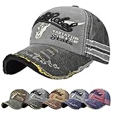 heekpek Gorra de Béisbol Vintage Gastada Moda Gorras Hmobre Beisbol Visera Gorra Verano Mujer Béisbol Algodón Motocicleta Gorra Molienda Borde Haga Viejo Sombrero Casual Gorras Viseras