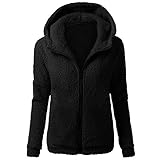 Chaqueta Mujeres de Invierno de Lana Cálida Cremallera Abrigo con Capucha Casual Suéter Abrigo de Algodón Outwear Hoodie riou