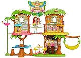 Enchantimals - Cafetería Junglewood con muñeca y mascota Peeki Parrot y accesorios, edad recomendada: 4 años y más (Mattel GNC57)