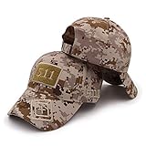 sdssup Sombrero 5.11 Velcro Camuflaje Gorra de béisbol Sombrero táctico MST511-MD Talla única