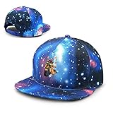 Qidsuf Unisex Koopa Kaiju Super M-Ario Bros Galaxy Algodón Hip Hop Snapback Sombrero De Ala Plana Adulto Papá Gorras De Béisbol Azul