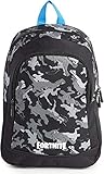 Fortnite Mochila Escolar Niño, Escolares Juveniles Camuflaje, Bolsas Colegio para Niños Adolescentes, Universidad Colegio, Producto Oficial (Negro)