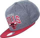 Mitchell & Ness - Gorra con visera plana para hombre, diseño de Chicago Bulls gris Talla:talla única regulable