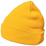 DonDon Gorro de Invierno Gorro de Abrigo diseño clásico Moderno y Suave Amarillo