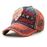 Gorra de béisbol Unisex ajustable Hat Tioamy Retro Baseball Cap Cap Algodón Fashinable Ocio Carta Sombrero exterior para hombres y mujeres