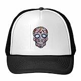 DIYthinker Flor Cirrus cráneo México Cultura Nacional de Ilustración Gorros Gorra de béisbol de Malla de Nylon Sombrero Fresco Ajustable Casquillo de los niños púrpura