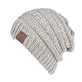 Sombrero Invierno para Mujer Gorro con Coleta de Punto Cálido Gorros Elástico de Lana de Otoño Invierno Hip Hop con Agujero de Cola de Caballo Knit Ponytail Beanie Hat para Coleta Multicolor