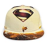 Gorra de béisbol clásica para Adultos S-Uperman Sombreros Unisex de Hip Hop con diseño de Pico Plano Snapback