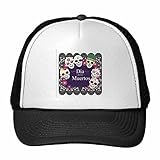 DIYthinker Cráneo del Sombrero de la Flor de México Feliz el día del Ejemplo Muerto Gorros Gorra de béisbol del Casquillo del Sombrero de Malla de Nylon Ajustable para Adultos