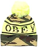 Obey Clearwater - Gorro clásico con pompones para mujer - Verde - Talla única