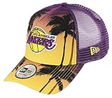 New Era Los Angeles Lakers Frame Adjustable Trucker Cap NBA Palm Tree Yellow/Purple - One-Size