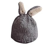 H.eternal(TM) Gorro elástico de Lana para niños y niñas, diseño de retales Gris Gris M