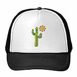DIYthinker Cactus México Cultura Elemento Gorros Gorra de béisbol de Malla de Nylon Sombrero Fresco Pintado a Mano Ajustable Casquillo de los niños Verde