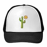 DIYthinker Cactus México Cultura Elemento Gorros Gorra de béisbol de Malla de Nylon Sombrero Fresco Pintado a Mano Ajustable Casquillo de los niños Verde