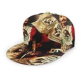 Gorra de béisbol clásica para Adultos Emiliano Zapata Mexican Hero Sombreros Unisex de Hip Hop con diseño de Pico Plano Snapback