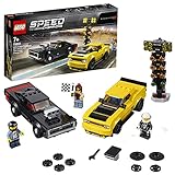 LEGO 75893 Speed Champions Dodge Challenger SRT Demon de 2018 y Dodge Charger R/T de 1970, Juguete de Construcción