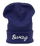 Gorro de punto para mujer, hombre y niño, diseño de diamante Morefaz Swag NB Talla única