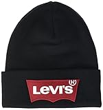 Levi's Oversized Batwing Beanie Gorro de Punto, Negro (Noir Regular Black 59), Talla única (Talla del Fabricante: UN) para Hombre