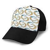 LJKHas232 189 Sombrero Ajustable Gorra de béisbol con Fondo Plano Luna Linda de Dibujos Animados con Sombrero y Cara Sonriente Feliz Impresión Sombrero de Vaquero