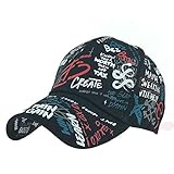 ANBF Gorra de béisbol con Correas Swag Ajustable Graffiti Hombres Mujeres Imprimir Papá Sombrero Vogue Moda Unisex Hip-Hop Marca Gorras-01