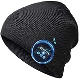 COTOP Gorro de Punto con Bluetooth, Regalos Originales, Gorro de música de Invierno con Auriculares estéreo y micrófono, Regalo de cumpleaños y Navidad para Hombres, Mujeres, Familiares y Amigos