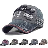 Yutdeng Gorra de Béisbol, Unisex Hombre de Estilo Vintage Look Vintage Libre Sombrero Ajustable de Algodón Gorras Retro Trucker Cap Deportes al Aire