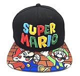 Sombrero de Super maría Venta al por Mayor Mario Cosido Bordado niño niña Gorra de béisbol Cosplay Plano Casual Hip Hop Sombrero Viaje al Aire Libre Sombrero para el Sol