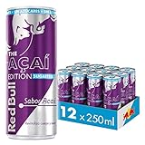 Red Bull, Bebida Energética, Acai, Sin Azúcar - 12 latas de 250 ml - Total: 3000 ml