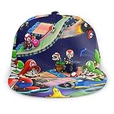 Gorra de béisbol clásica para Adultos Super Mario Bros Sombreros Unisex de Hip Hop con diseño de Pico Plano Snapback