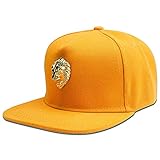 Gorra de béisbol de ala Plana de Hip-Hop de Marca de Moda estándar de Hierro con Cabeza de león Americano