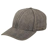 Stetson Gorra Béisbol Plano Herringbone Hombre - Beanie de Lana Invierno Gorro con Visera Cerrado por atrás, Visera, Orejeras, Forro otoño/Invierno - S (54-55 cm) marrón