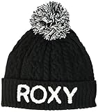 Roxy Fjord Beanie Gorro con Dobladillo, Mujer, Negro (Anthracite Solid), Talla Única