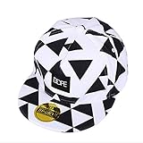 Gorra de béisbol unisex de tamaño ajustable con cierre trasero, para el sol, para conductor de camión, senderismo, Hip Hop de Yohope, White Geometric patterns