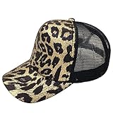 Gorra de béisbol con diseño de leopardo oriental de primavera, unisex, ajustable