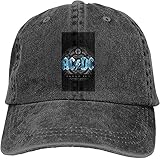 HESMENO ACDC-Black Ice Gorra de béisbol estilo retro de algodón teñido