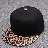 Gorra de leopardo Snapback Gorra de béisbol para mujer Gorras planas de verano Gorras de hip hop Gorras deportivas de moda Streetwear Sombreros para hombres Sombrero de deporte al aire libre marrón