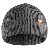 DANISH ENDURANCE Gorro Beanie de Lana Merina para Hombre y Mujer, Suave y Elástico, con Materiales Reciclados (Gris)