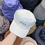 PKYGXZ Gorras de béisbol Iguales para Hombres y Mujeres Gorra de algodón de Color Caramelo Bordado de Letras Visera para el Sol decoración Gorra Plana Sombrero para el Sol-Blanco